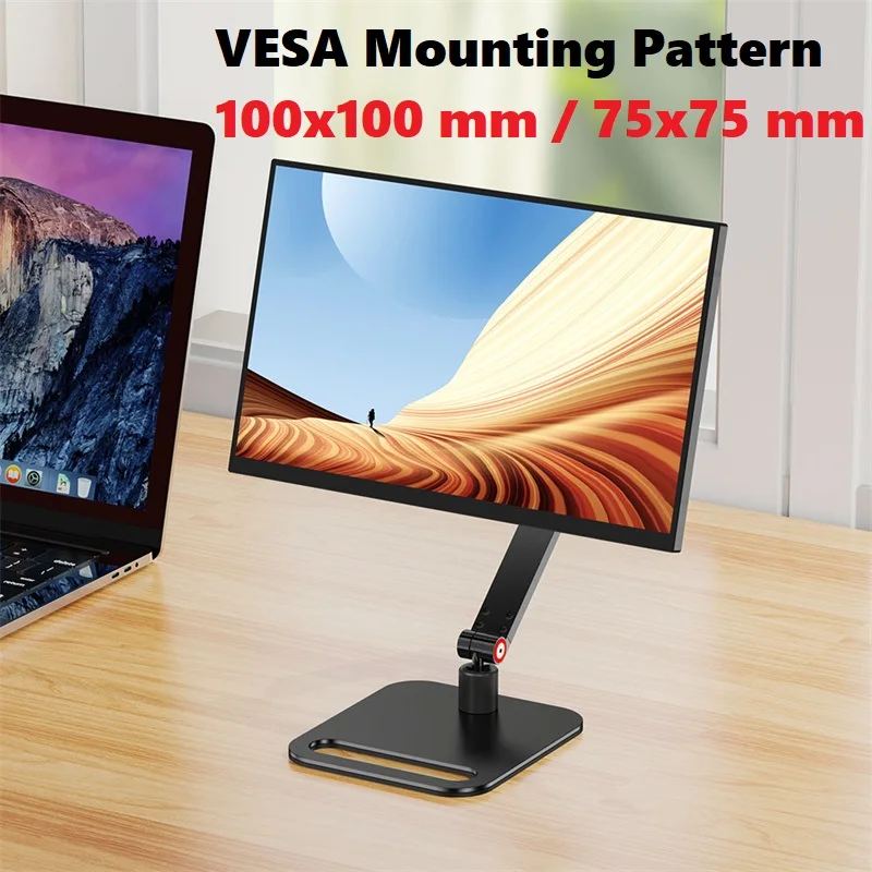 Portable Monitor Base Universal 14''-24'' Vesa Mounted Lcd Touch Screen Holder Folding Screen Display Stand Bracket Desktop