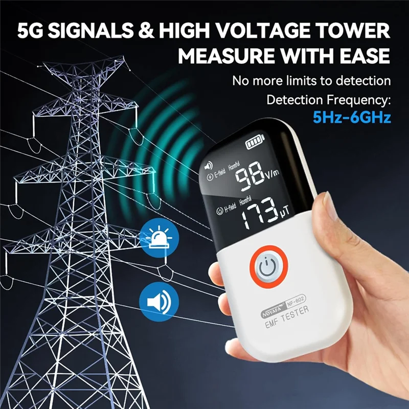ABVO-NOYAFA NF-602 มือถือเครื่องตรวจจับรังสีเคาน์เตอร์ Geiger EMF Meter รังสีแม่เหล็กไฟฟ้าเครื่องทดสอบรังสีแม่เหล็ก Dete