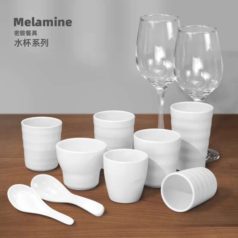 Melamine Tableware White Tea Coffee Cup Commercial