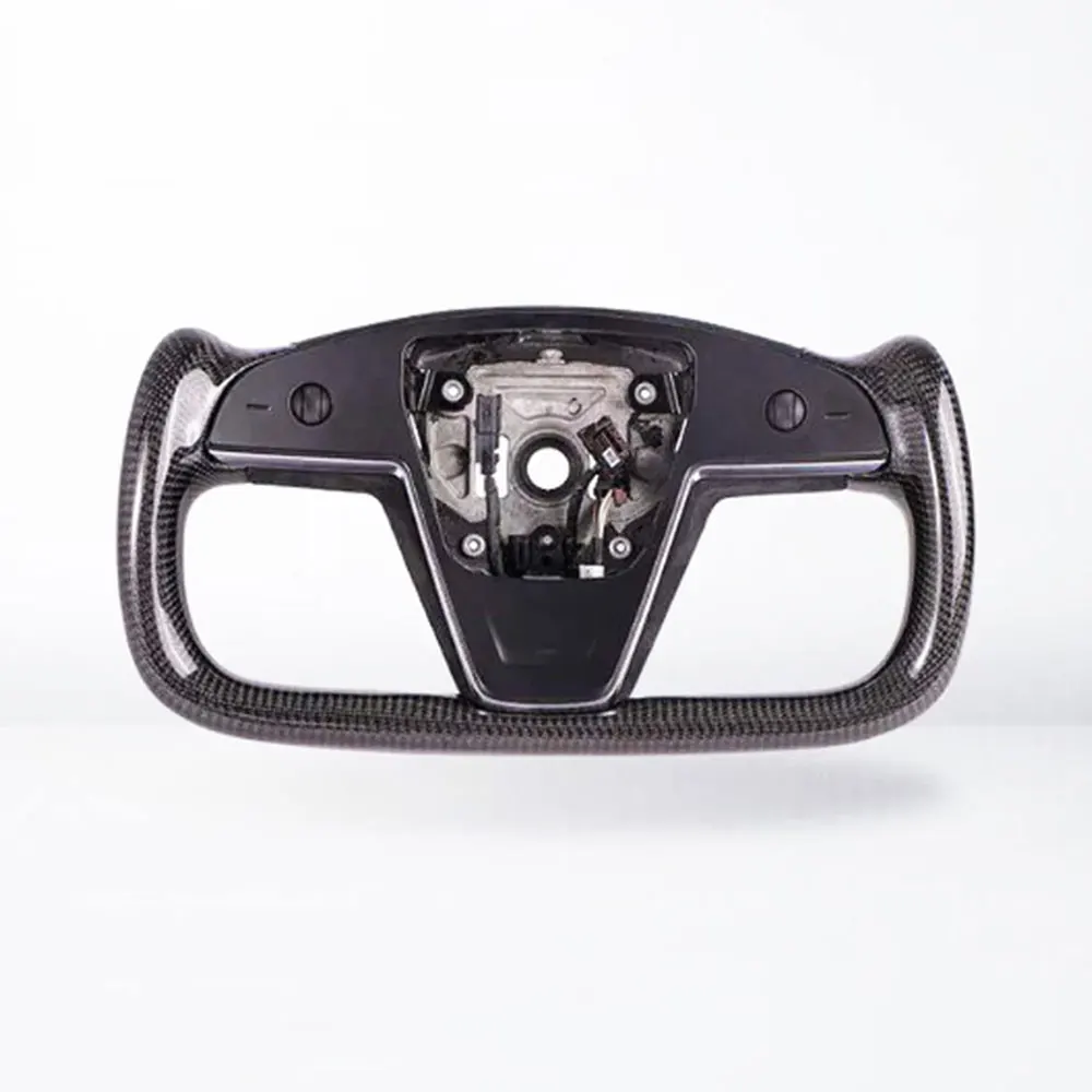 

Hot Steering Wheel Carbon Fiber for Tesla YOKE Model 3 Model Y X S Steering Wheel