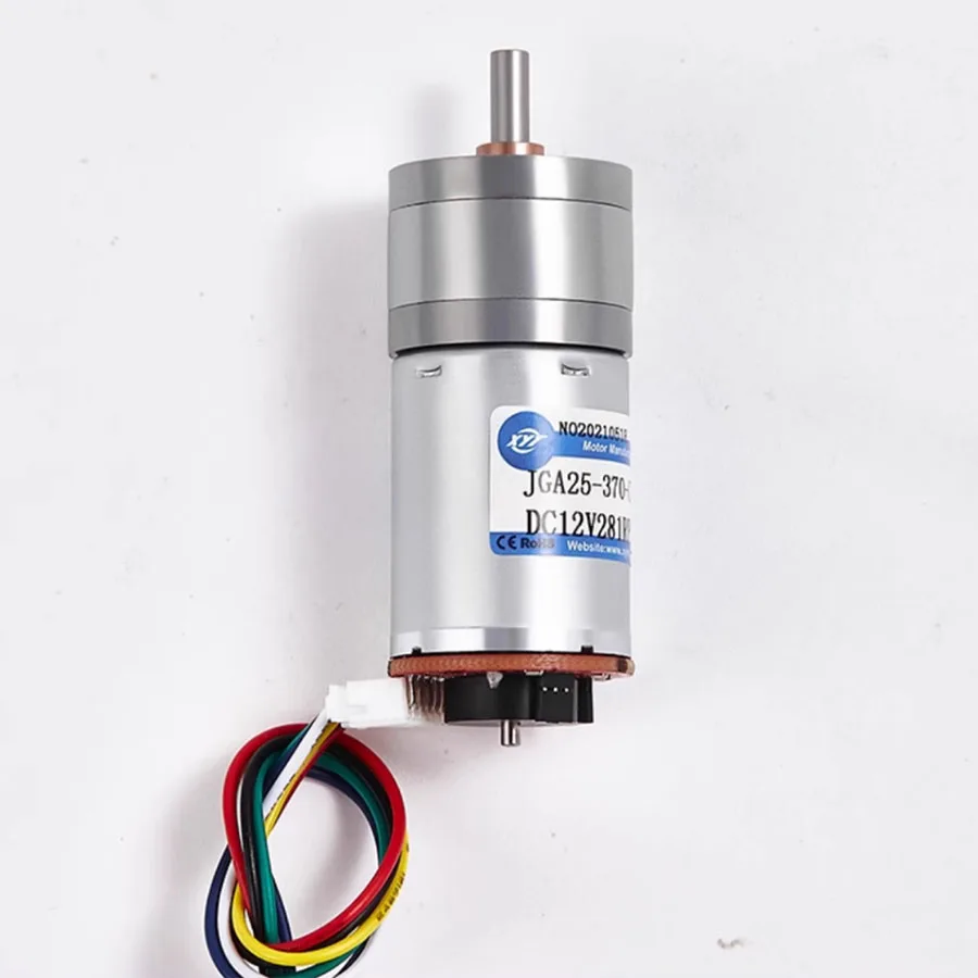 GM25-370 Micro DC Reduction Motor, High Power Speed Control Motor, 12v24v with Encoder, Speed Measurement Code Disc