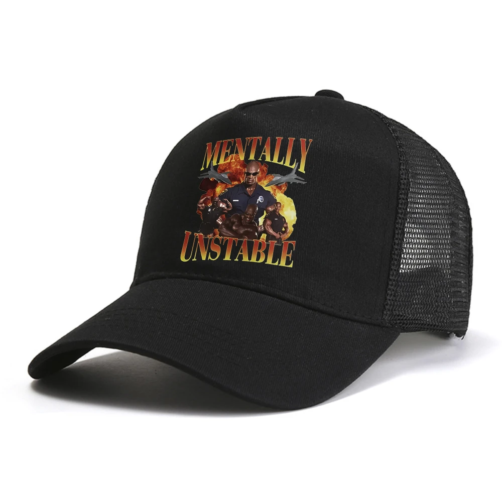 

Mentally Unstable Gym baseball cap Men Cool Retro Gothic Hip Hop hat fashion casual mesh Breathable Snapback hat gorras