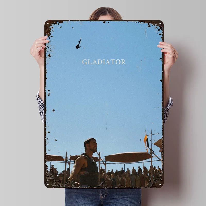 Gladiator Classic Movie Metal Poster Gamer Room Decoration Custom Metal Tin Signs for Wall Art Decoration Decorations for Home