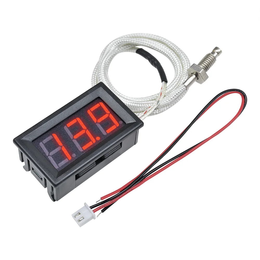 XH-B310 LED Digital Thermometer 12V K-type M6 Thermocouple Temperature Meter Tester 30 ~ 800C