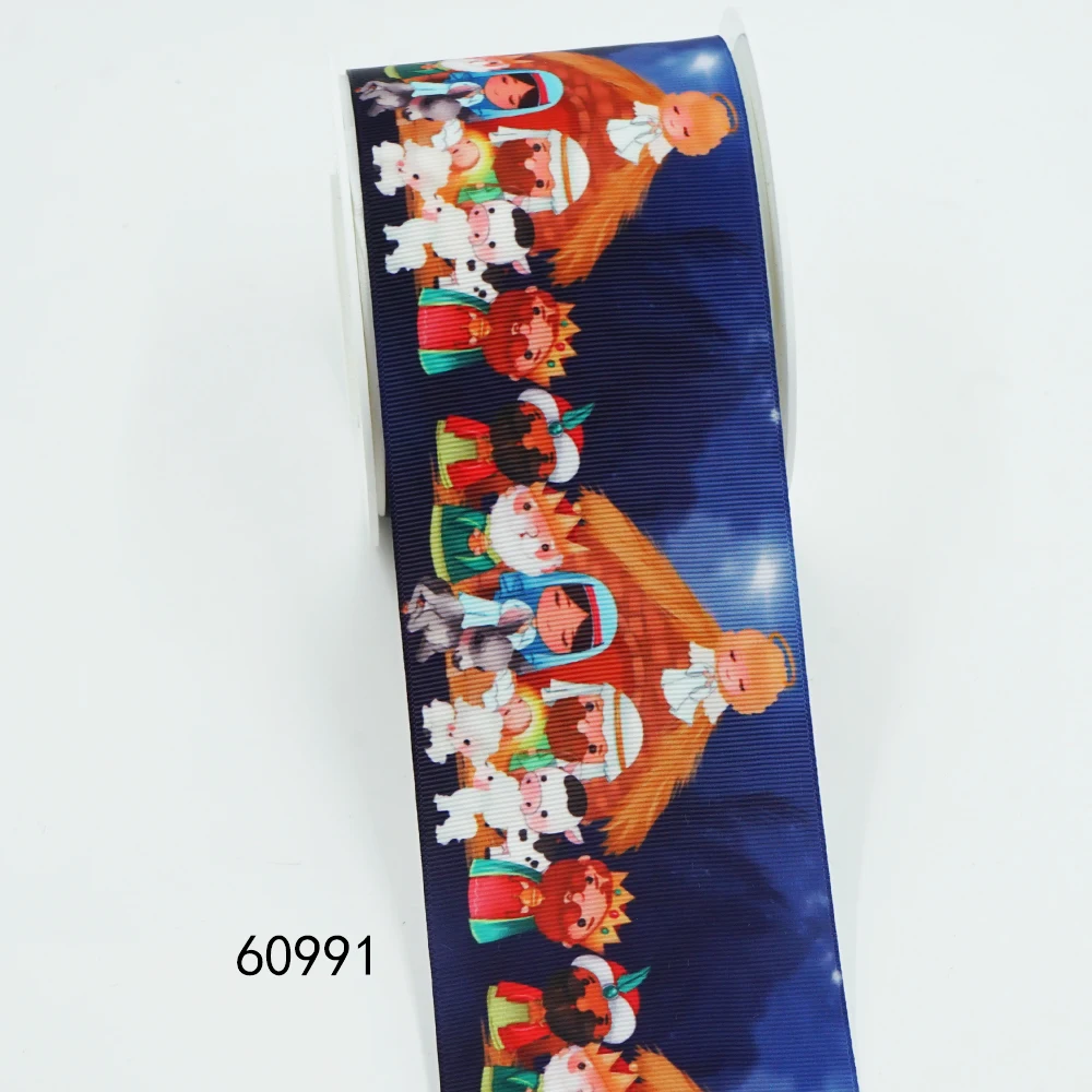 لتقوم بها بنفسك الكرتون يسوع المطبوعة Grosgrain الشريط ل لوازم الحرفية اكسسوارات الخياطة 5 ياردة ، راتنجات مستو 10 قطع. 59585