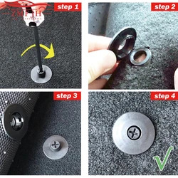 custom Universal Car Floor Mat Clips Holders 4PCS Grips Carpet Fixing Clamps Buckles Anti Skid Fastener Retainer Resistant Black