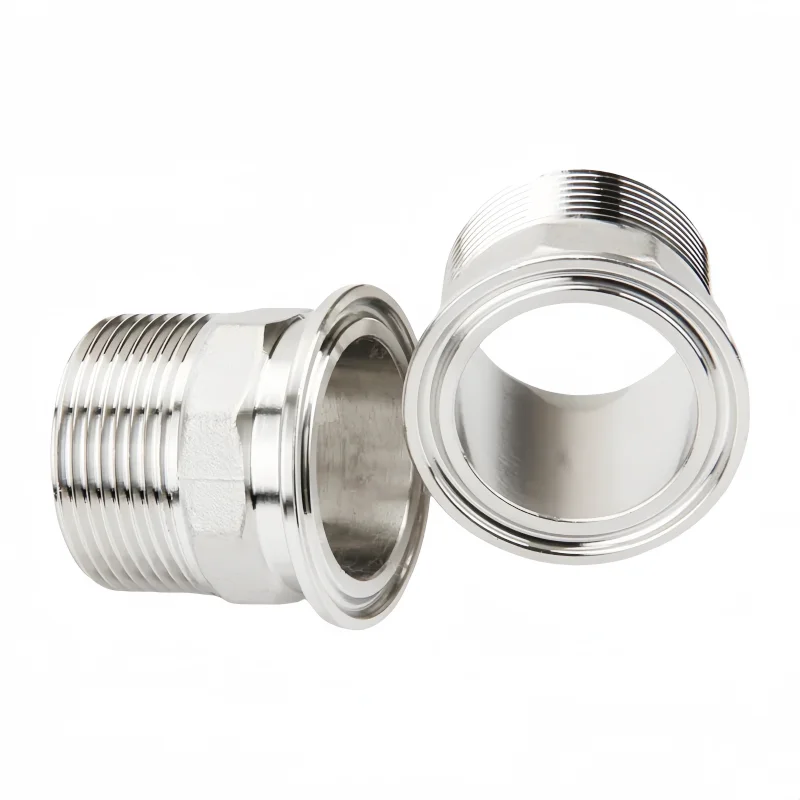 DN8~DN50 Male Thread Adapter Sanitary Stainless Steel Tube Ferrule Pipe Fittings Tri Clamp Adaptor Connector,304 stainless steel