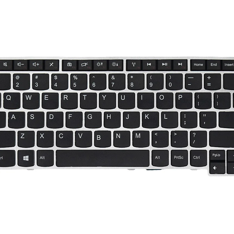 Teclado de ordenador portátil con marco plateado, accesorio para Lenovo V490U B430, Inglés US 0C13906 04X0101 MP-12A63US-686W 25210207