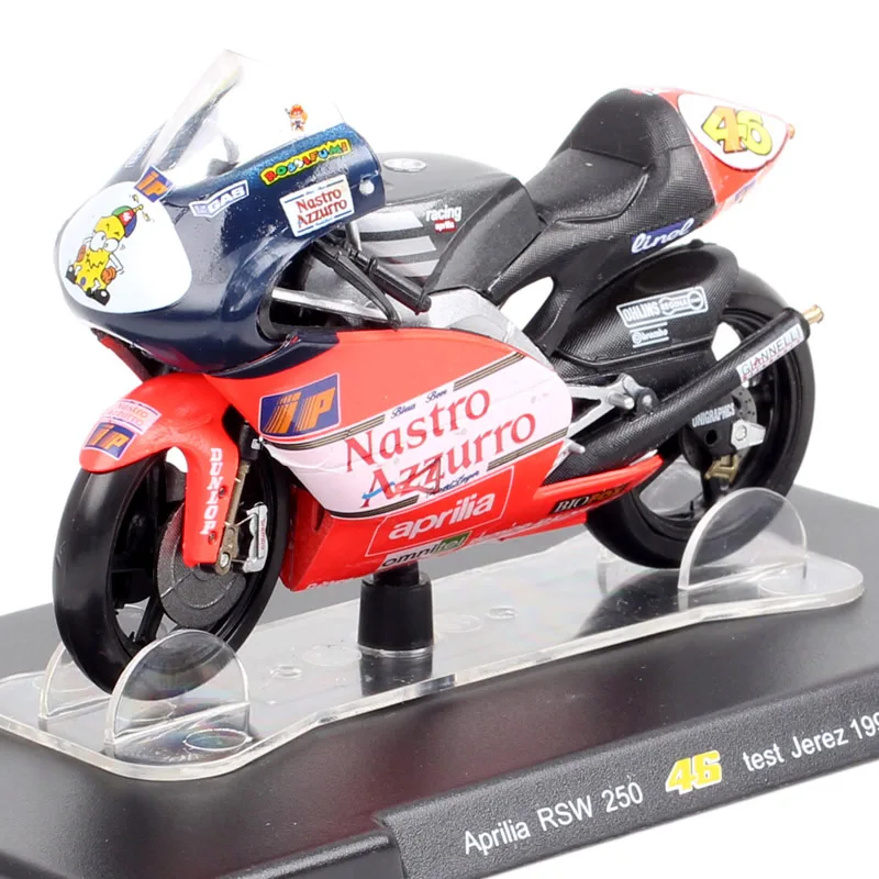 Schaal 1/18 Aprilia RSW250 Wereldkampioenschap 1999 Imola 1998 Test Jerez 1997 GP Racing Motorcycle Moto Diecasts Toy Model Bike