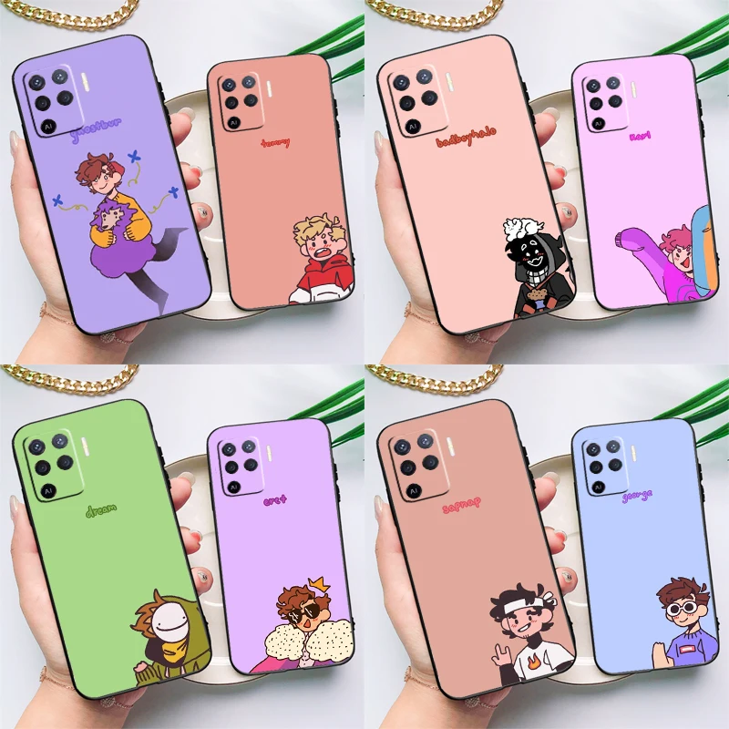 Cute Dream Smp Anime Phone Case For OPPO A15 A16 A5S A5 A9 A31 A53 A53S A52 A72 A83 A91 A93 A54 A74 A94 Cover