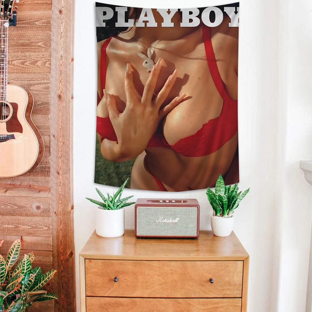 Sexy Girl P-Playboy Magazine Printed Large Wall Tapestry Indian Buddha Wall Decoration Witchcraft Bohemian Hippie Decor Blanket