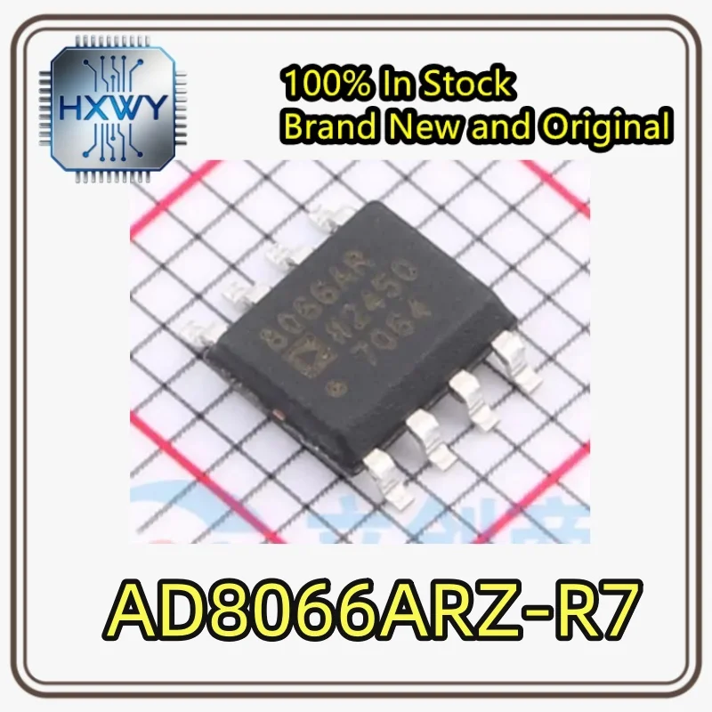 (1/5 piece) AD8066ARZ-R7 8066AR SOIC-8 High-performance 145MHz Operational Amplifier IC Chip, Brand New Original, In Stock