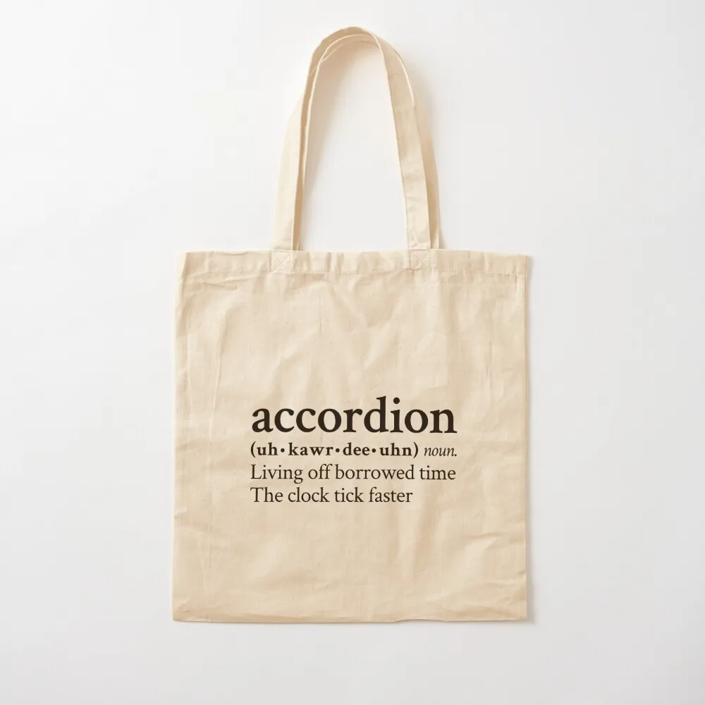 

Accordion Living Off Borrowed Time by MF DOOM Tote Bag