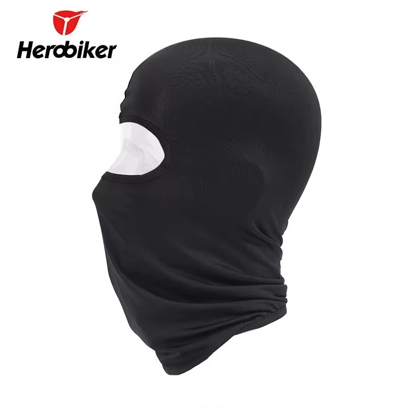 HEROBIKER Motorcycle Mask Thermal Synthetic Silk Ultra-Thin Ski Mask Full Face Hood Helmet Balaclava Mask Motorcycle Riding