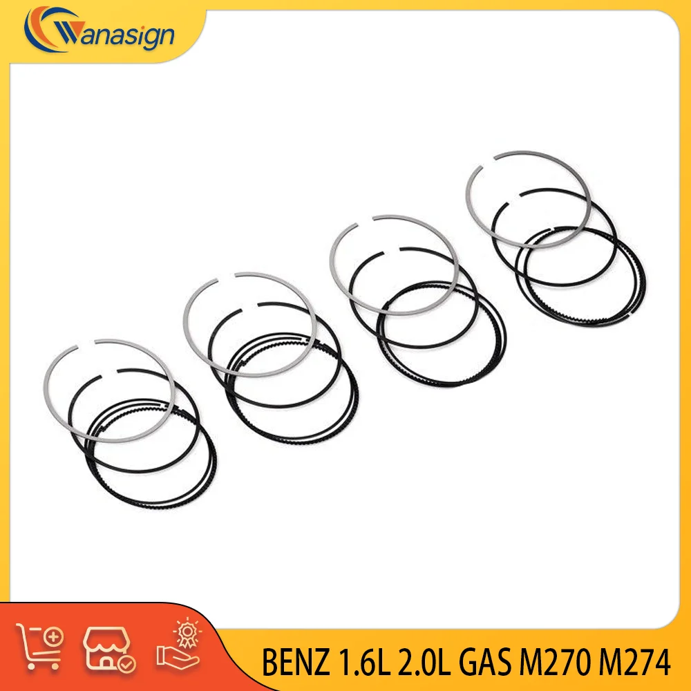 

AUTO ENGINE PARTS STD Piston Rings Set For MERCEDES-BENZ A B C CLA E GLA GLK 1.6L 2.0L L4 GAS 1.6 2.0 L T M270 M274 2008-2024