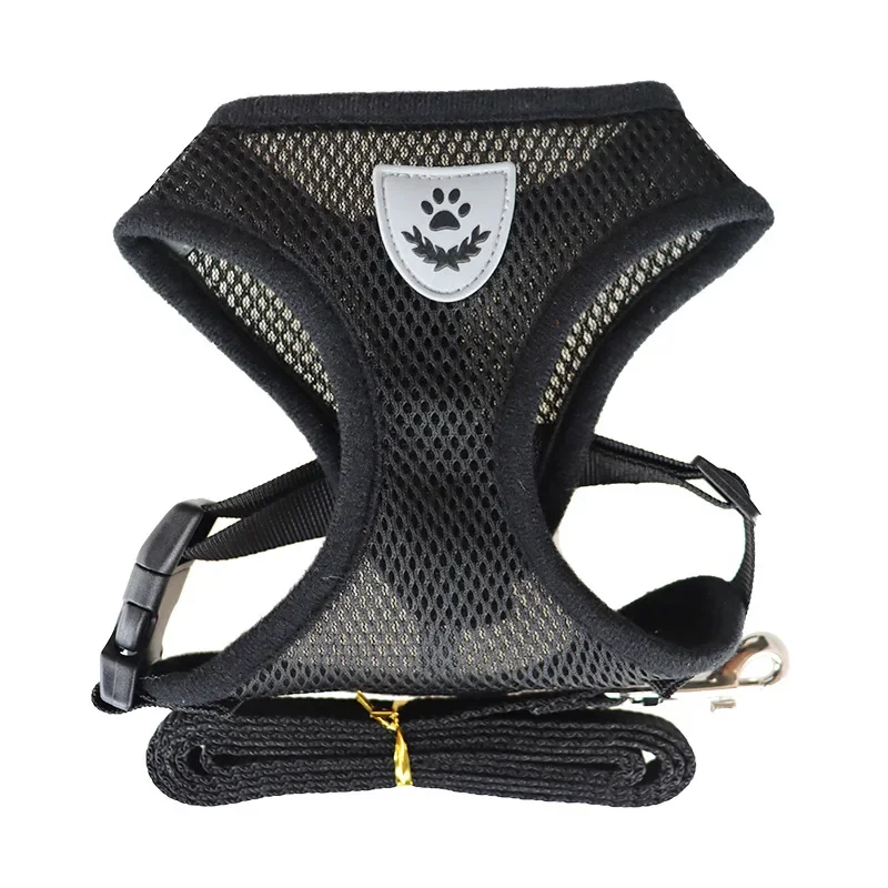 Cat Dog Harness with Lead Leash Adjustable Vest Polyester Mesh Breathable Harnesses Reflective sti for Small Dog Cat accessories