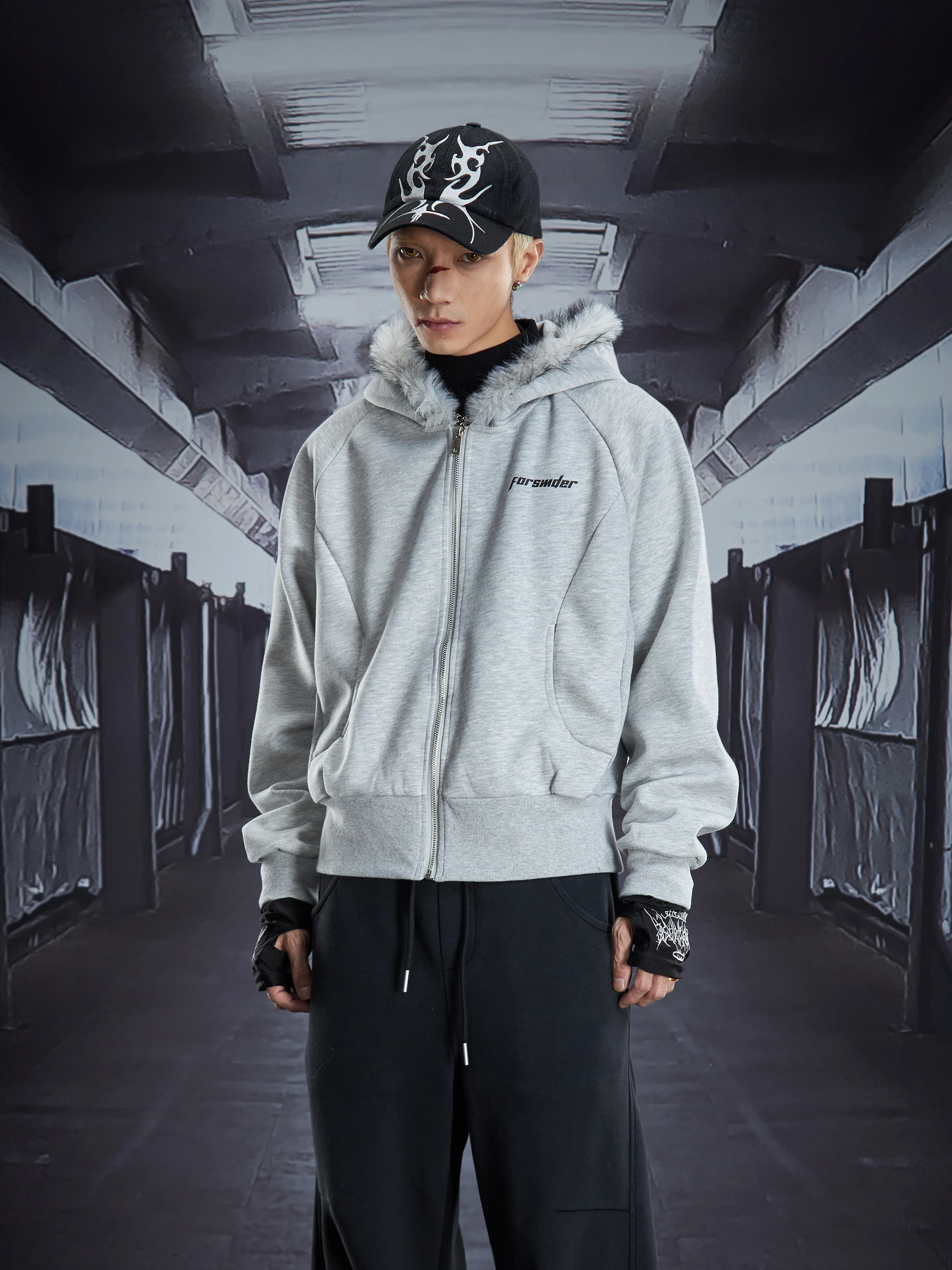 Fashion Trend Loose Casual Hooded Short Sweatshirt Spring Autumn Thin Youth Popular Stylish Zipper Jacket for Men