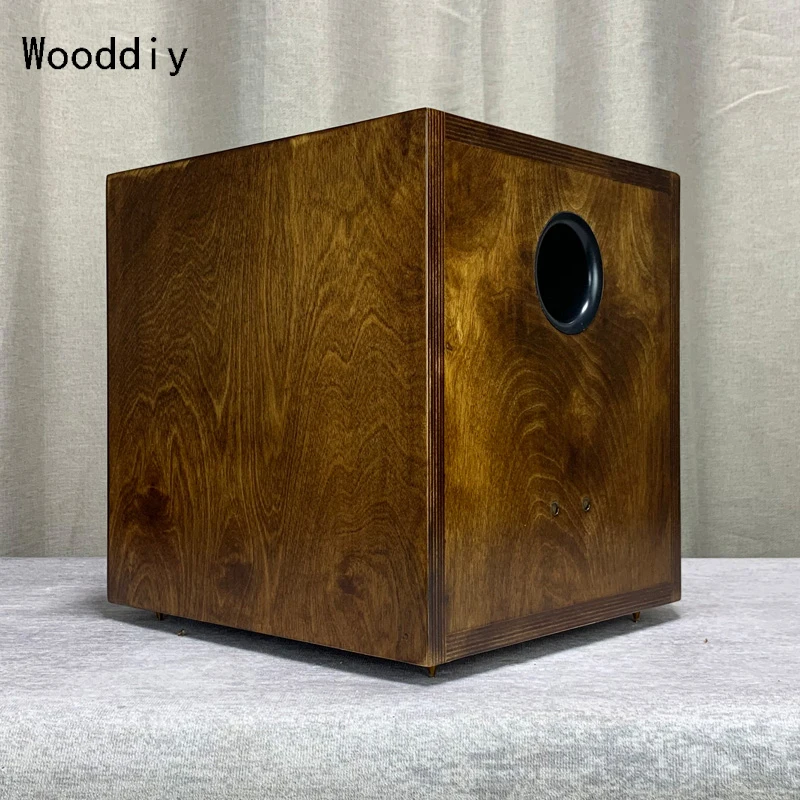 Wooddiy Customized 10 Inch Subwoofer Bass Empty Speaker Box Birch Plywood Wood Classic Woofer Cabinet Floor Bevel