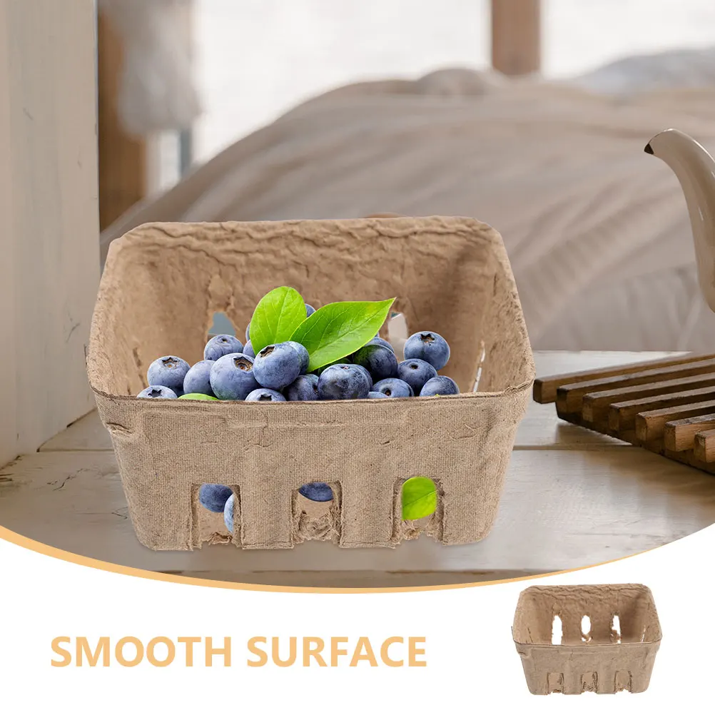 

30pcs Fruit Basket Veggie Tray Berry Containers Baskets Produce Containers Fruit Packaging Box Strawberry