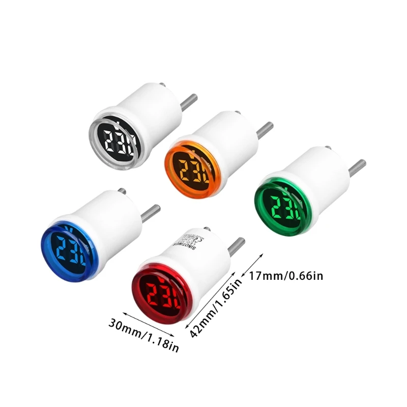 Voltmetro digitale a LED a pannello rotondo per tensione digitale AC230V energia elettrica Dropship