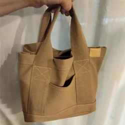 Japanese high-grade canvas bag work bento bag students class bag shopping casual cloth bag