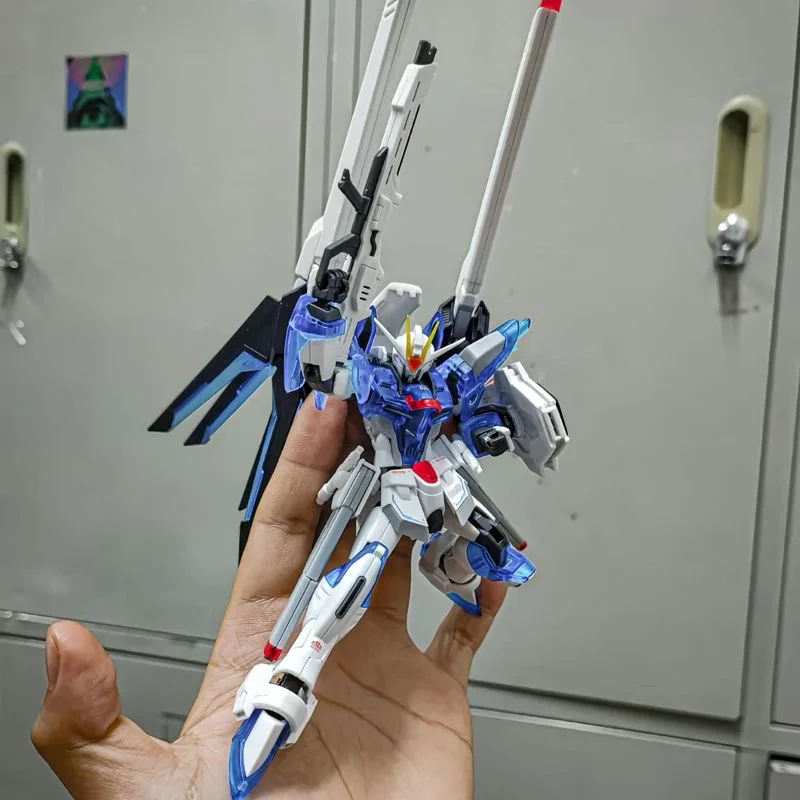 재고 있음 XFS 모델 RISING FREEDOM HG 1/144 반투명 버전 STTS-909 조립 모델 키트 액션 피규어 장난감 로봇 선물