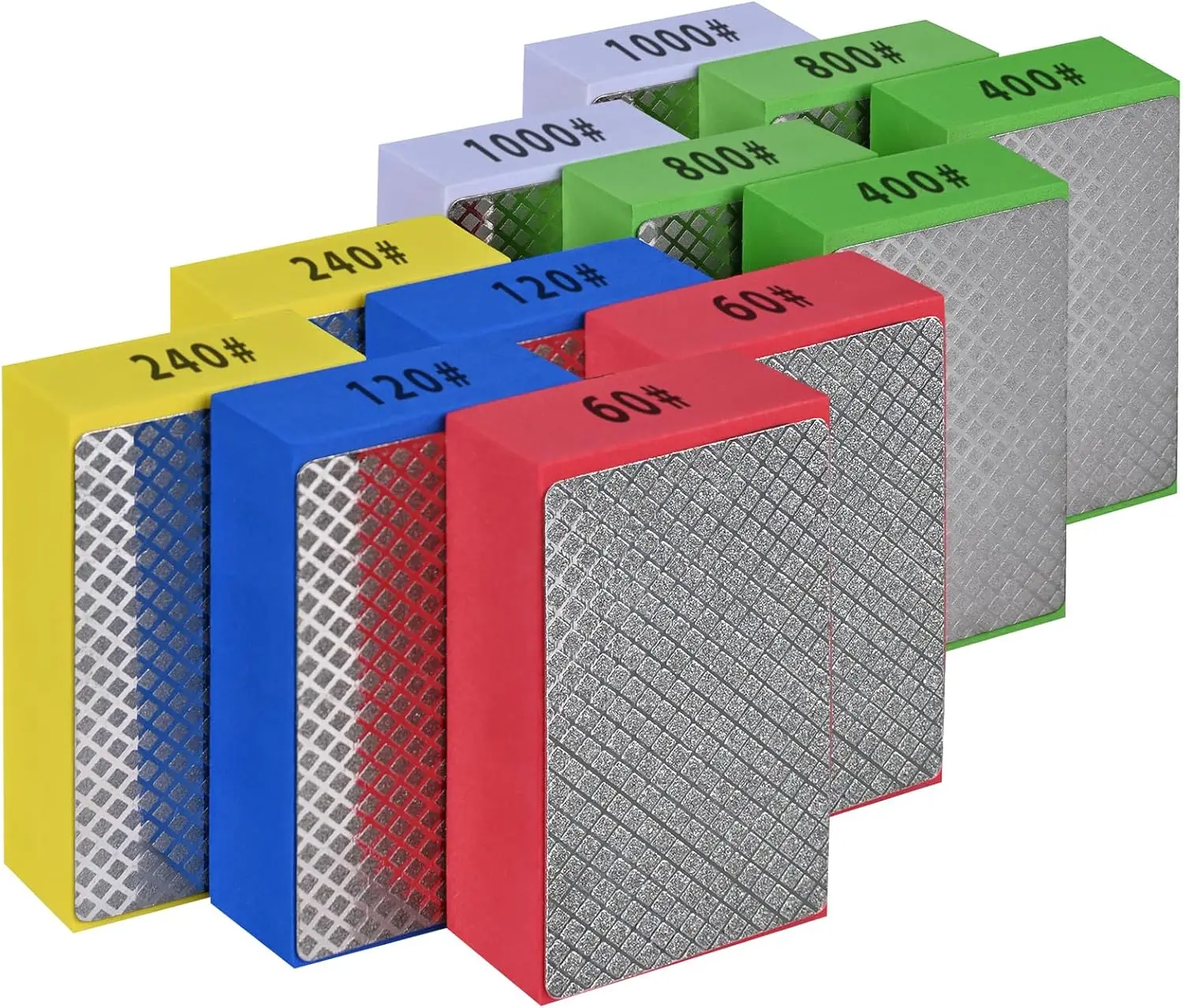 

Набор из 12 алмазных полировальных подушечек для шлифовки керамической плитки и стекла, шлифовальные блоки с зернистостью 60-1000 грит #