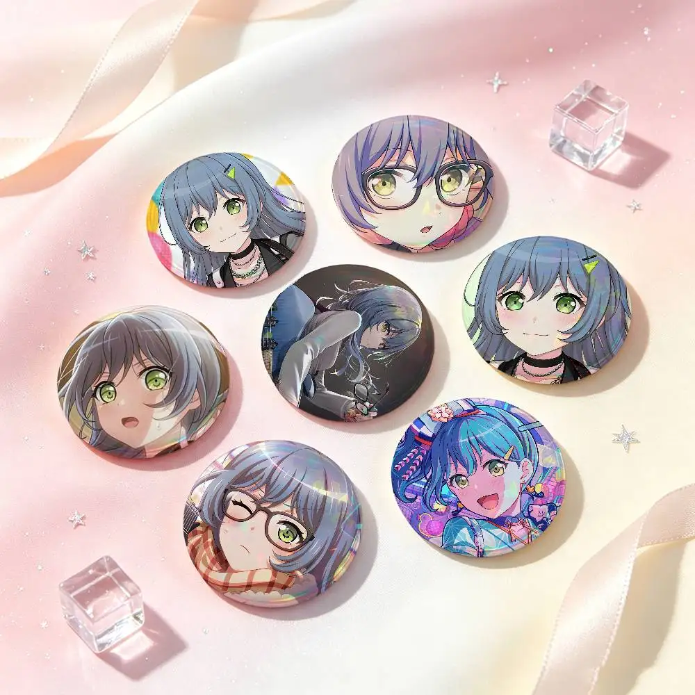 Asahi Rokka BanG Dream Anime Badges 25 32 44 58 75 Mm Round Cosplay Pin Bag Decor Fans Collect Friends Gifts Brooch Souvenir