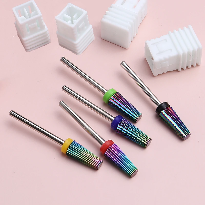 New Cross Tooth Grinding Head Nail Drill Bit Professional Carbide Tungsten Drill Bit for Acrylic Nail Gel Fast Remove Accessory