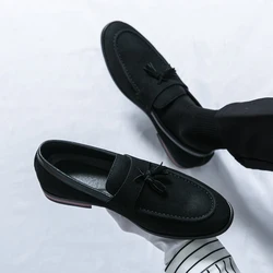 Suede Leather Man Loafers Luxury 2024 Casual Shoes For Men Boat Shoes Handmade Men Slipon Driving Walking Shoes Male Moccasins