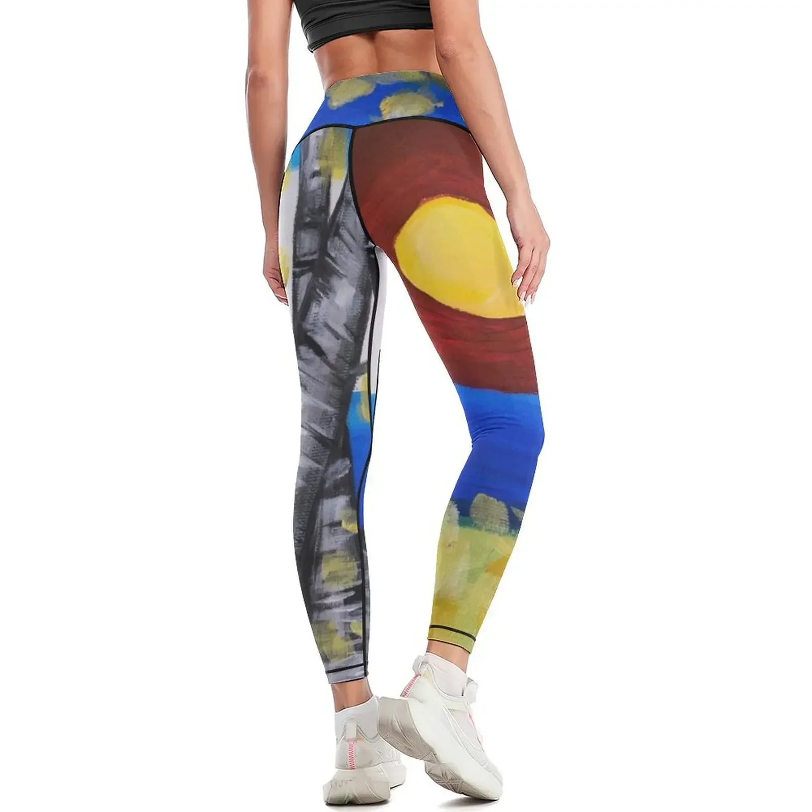 علم كولورادو مع طماق طماق الركض السراويل السراويل ملابس الصالة الرياضية متوهج طماق المرأة #3