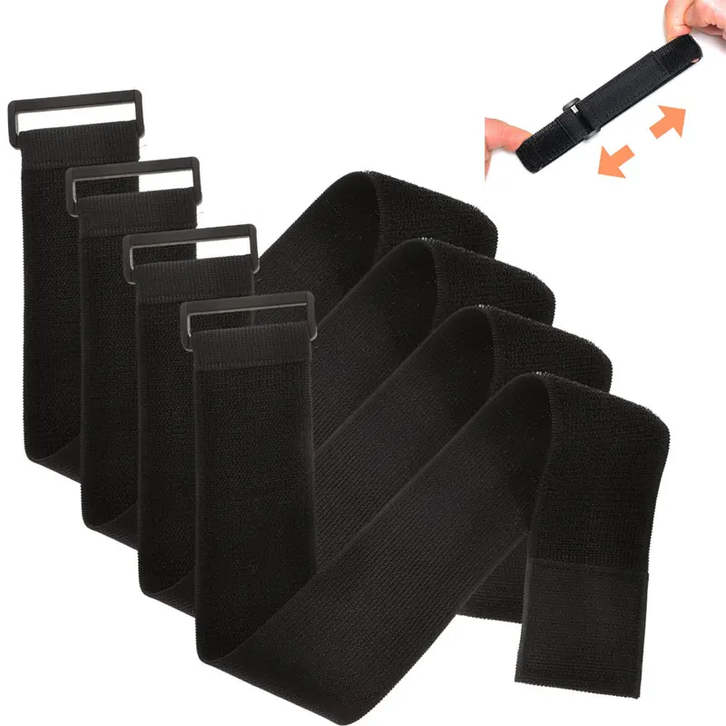 10 Stück 16/20/25/30 mm wiederverwendbare Kabelbinder, elastisches Band, Nylon-Schnalle, anpassbare Hakenschlaufe, Kabelbinder, Riemen, klebriges Verschlussband
