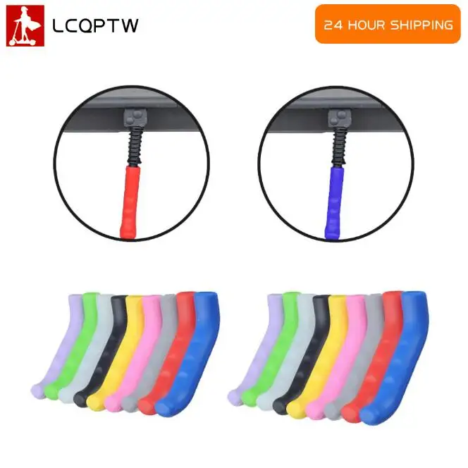 2 Pçs Elétrica Sccoter Handle Freio Lidar Com Apertos Capa Para Xiaomi Mijia M365 Pro Acessórios Antiderrapante Pé Suporte Caso