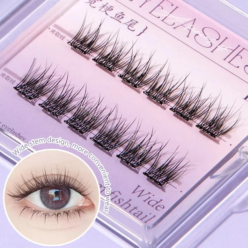 New EYELASH No Glue Needed Self Adhesive Cluster Lash Diy Adhesive Cluster Lashes Extension Reusable Glue-free Lashes Trial Pack