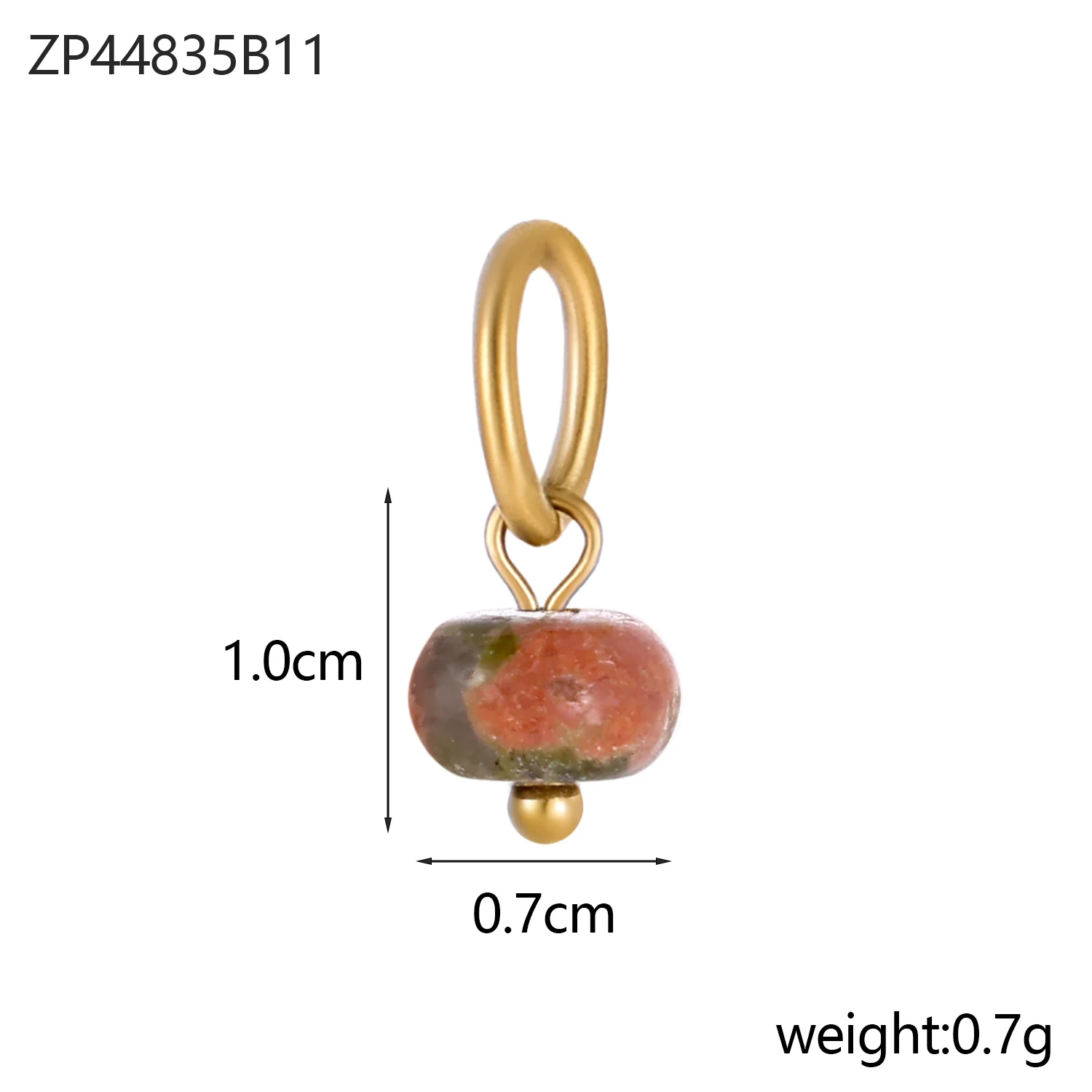 Naturstein Anhänger Edelstahl Charm Edelstahl Anhänger vergoldet DIY Schmuck Halskette Armband Schmuck Zubehör