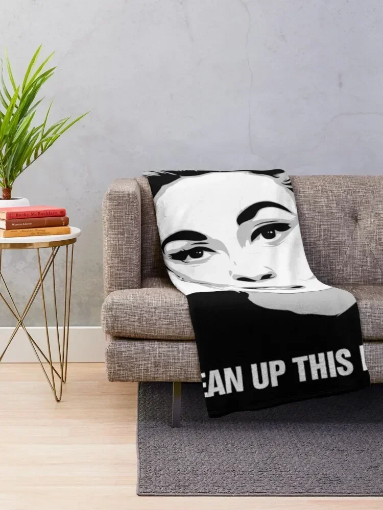 Mommie Dearest Clean up this Mess! Pop Art Throw Blanket Camping Luxury Sofas Blankets