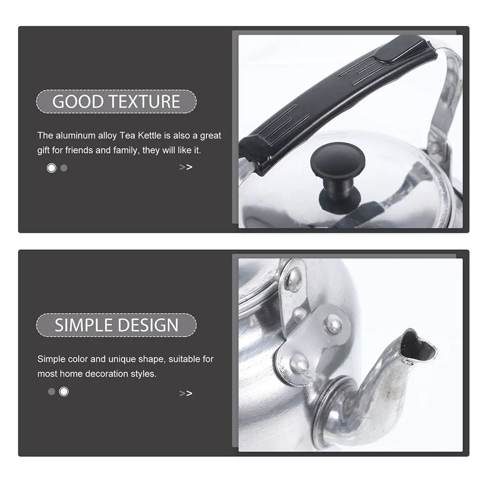 

Aluminum Alloy Tea Kettle for Stove Top Household Water Boiler Large Diameter Filtered Tea Pot Sturdy Rust Proof