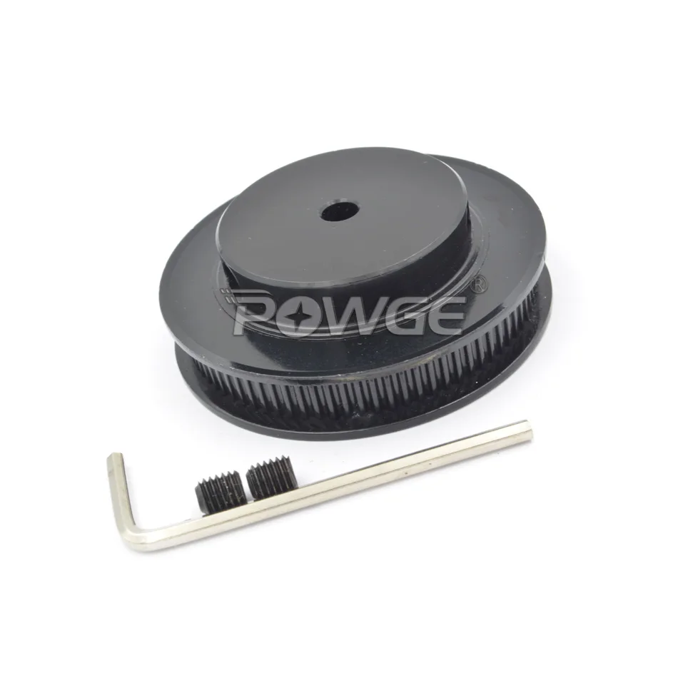 POWGE Black Red 80 Teeth 2GT Synchronous Pulley Bore 5mm For W=6mm 2MGT Timing Belt 80T 80Teeth GT2 Pulley For VORON 3D 80-2GT