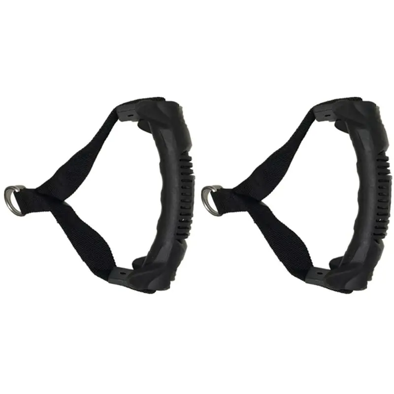 T34C 2 Pack Resistance Band Handles Gym Equipment Draw Rope Grips Strength Training Rope Handles 19X14cm