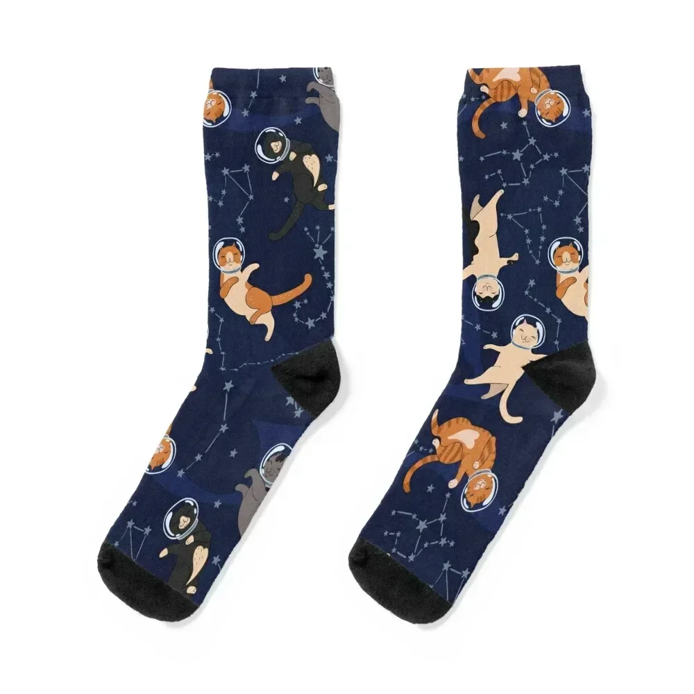 Space Meows Socks Run Crossfit hip hop Stockings Women Socks Men's