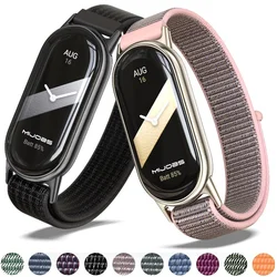 Correa de nailon para Xiaomi mi Band 9 y 8, pulsera suave de repuesto, deportiva, NFC