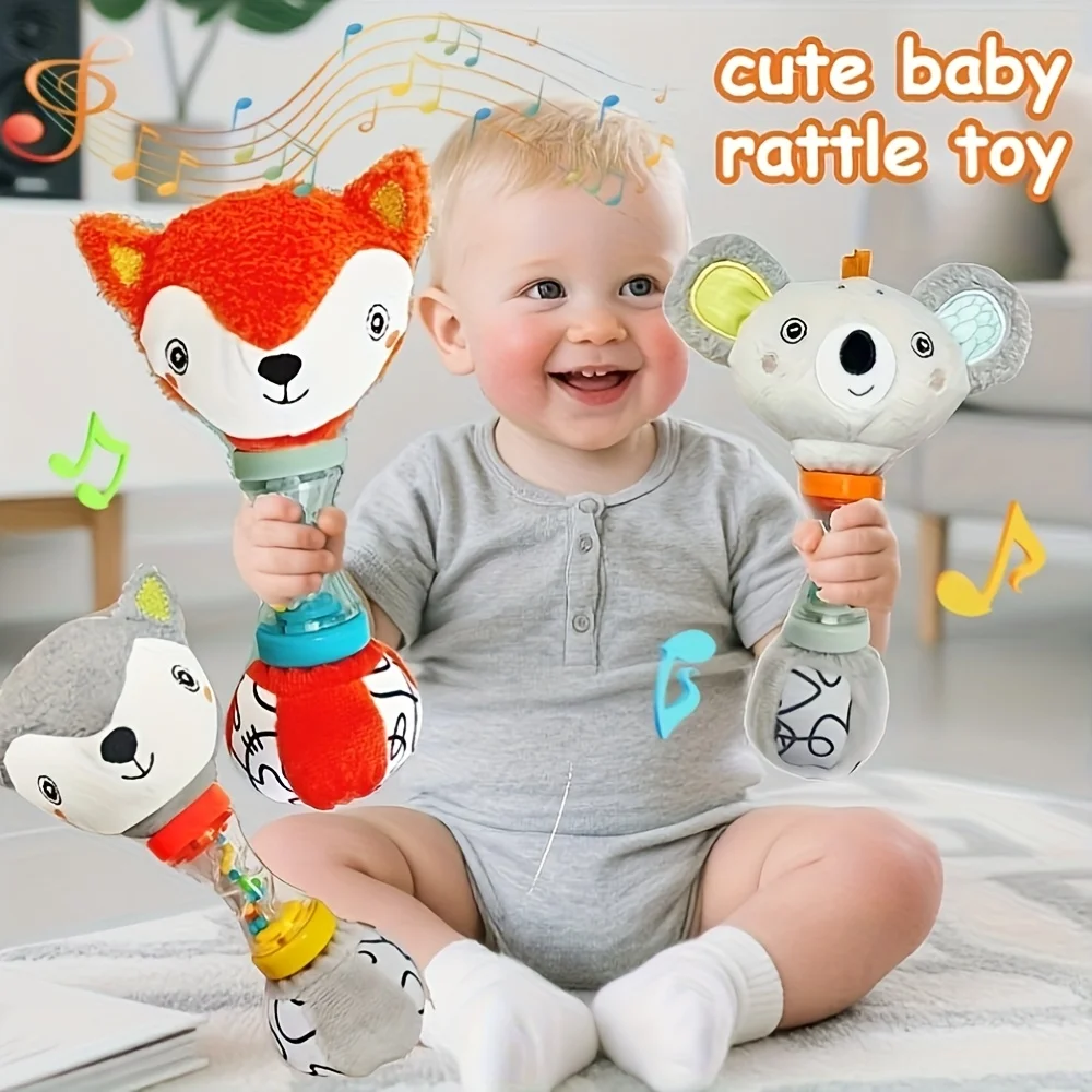 Un giocattolo portatile con un bastone e anelli progettato per l'educazione della prima infanzia, adatto per neonati e bambini piccoli.