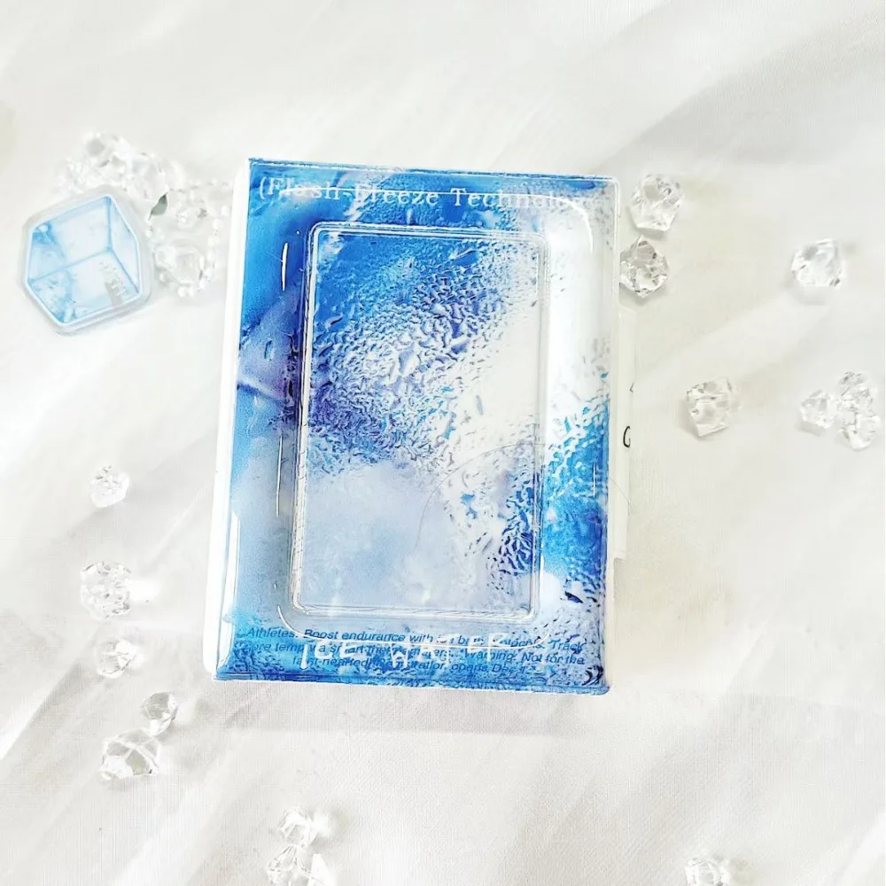 

Новый альбом для карт Blue Ice Rain, 3-дюймовый мини-переплет для фотокарт из ПВХ с 16 внутренними страницами, коллекционная книга для карточек Idol