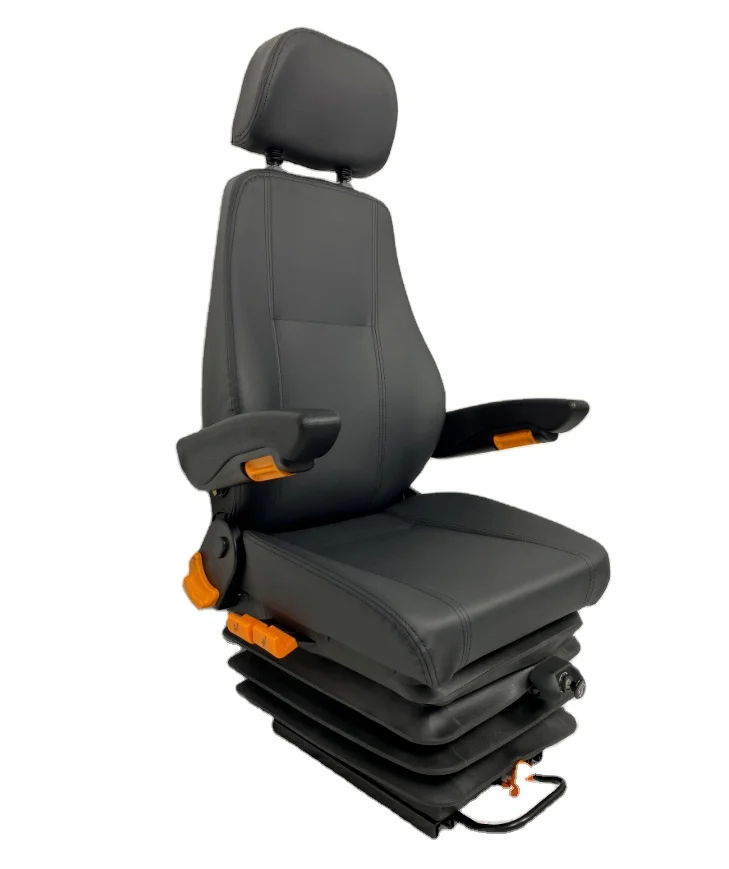 Heavy Duty/truck PU Leather air suspension driver Seat