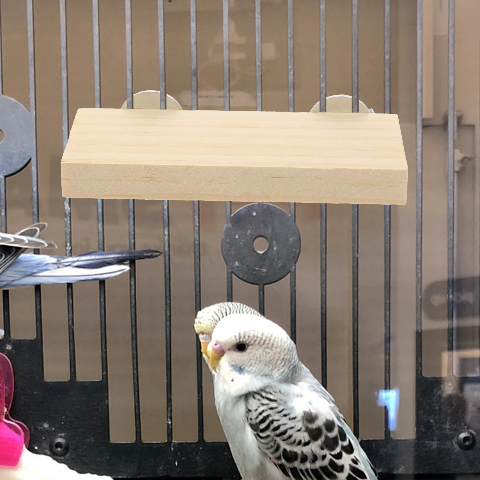 

2 Pcs Pet Stand Bird Rest Parakeet Cage Accessories Perch Toy Platform Hamster Birds