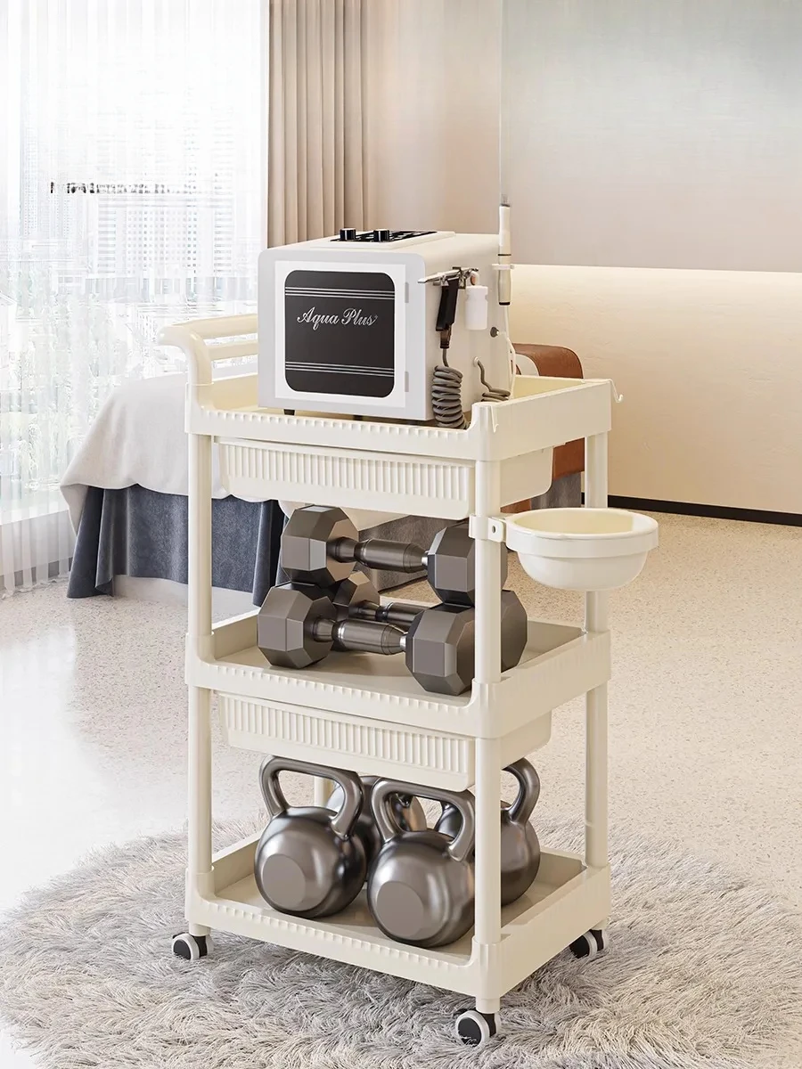 Beauty Rolling Tool Salon Trolley Hairdresser Manicure Salon Trolley Cosmetic Storage Chariot Coiffure Beauty Furniture