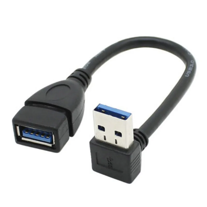 All Pure Copper Shielded Top/Bottom Left/Right Elbow USB3.0 High Speed AM-AF Male/Female Extension Data 5GB Short Cable