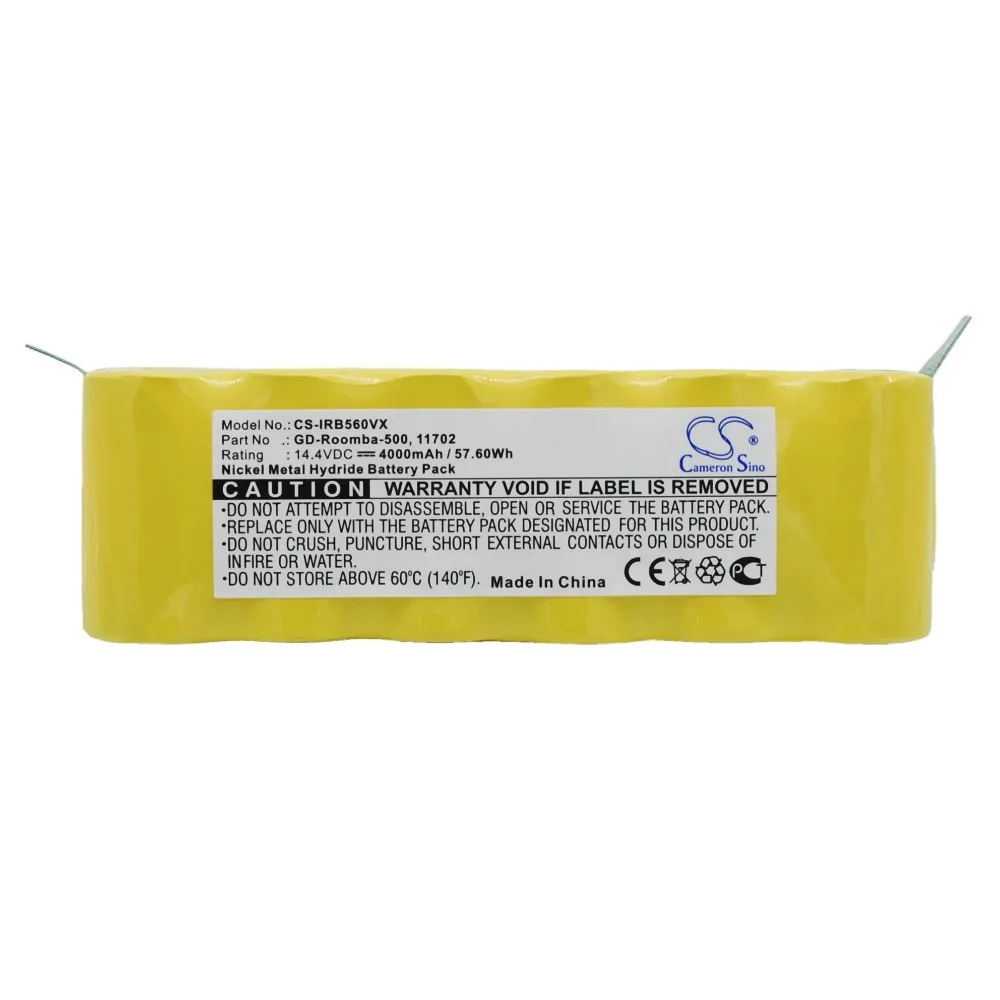 

Replacement Battery 11702 GD-Roomba-500 VAC-500NMH-33 for Auto Cleaner Intelligent Floor Vac M-488 iRobot Roomba 800 900 960
