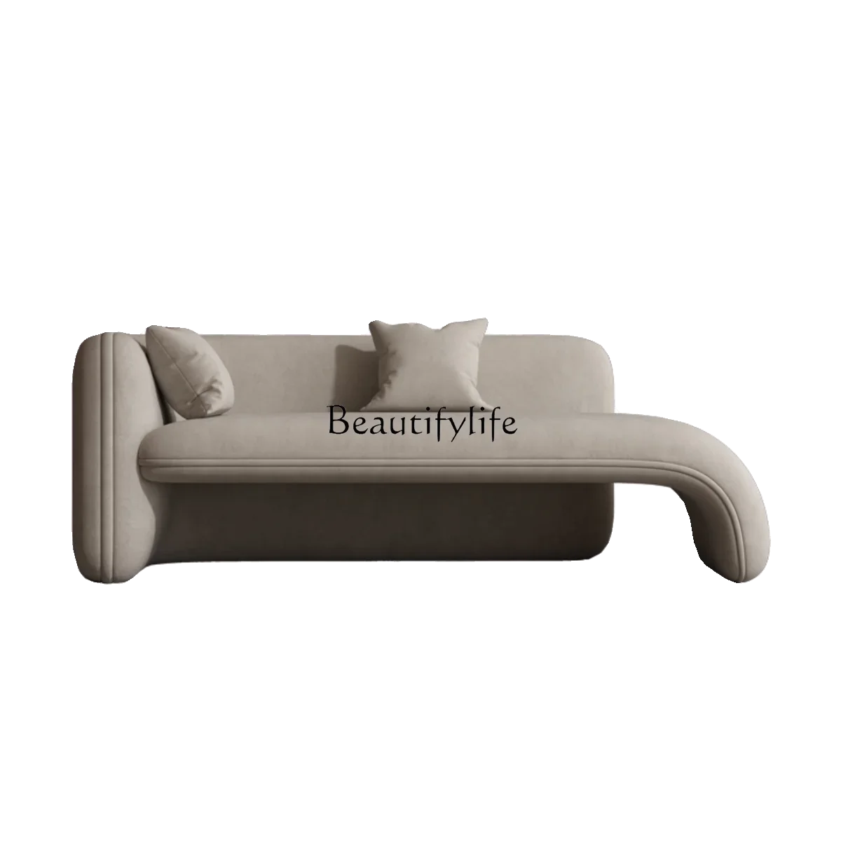 02Modern minimalist princess bedroom leisure sofa flannel small apartment living room lazy lounge chair hotel leisure couch
