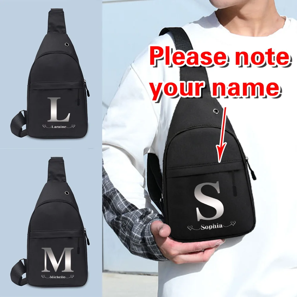 

Personalized Customized Name Chest Bag Trendy Crossbody Bags Travel Hiking Large Capacity Multi-functional Fitness Yoga Pack